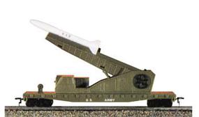 Model-Power US Army Flatcar w/Launcher & 3 Missiles HO Model-Power US Army Flatcar w/Launcher & 3 Missiles HO