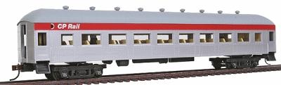 Model-Power 67 Harriman Coach w/Interior Canadian Pacific (silver w/red) - HO-Scale