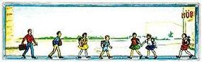 Merten School Children Walking Model Railroad Figure HO Scale #2191 Merten School Children Walking Model Railroad Figure HO Scale #2191