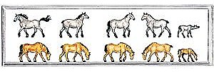 Merten Draft Horses Model Railroad Figure HO Scale #2409