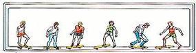 Merten Skateboarders Model Railroad Figure HO Scale #2506 Merten Skateboarders Model Railroad Figure HO Scale #2506