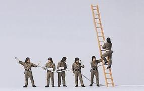 Merten German Firemen with Ladder Model Railroad Figure HO Scale #2545 Merten German Firemen with Ladder Model Railroad Figure HO Scale #2545