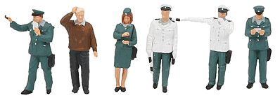 Merten German Traffic Police Officers (6) Model Railroad Figure HO Scale #2557