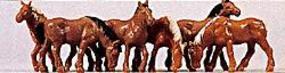 Merten Horses (brown) Model Railroad Figure HO Scale #5018