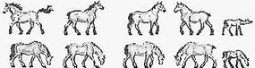 Merten Work Horses Model Railroad Figures N Scale #52409 Merten Work Horses Model Railroad Figures N Scale #52409