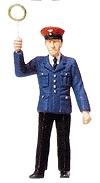 Merten Conductor with Signal Paddle Raised Model Railroad Figure G Scale #7