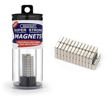 Magcraft 1/4''x1/4''x1/10'' Rare Earth Block Magnets (50)