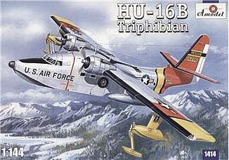 A-Model-From-Russia HU16B Triphibian USAF Transport Hydroplane Plastic Model Airplane Kit 1/144 Scale #1414