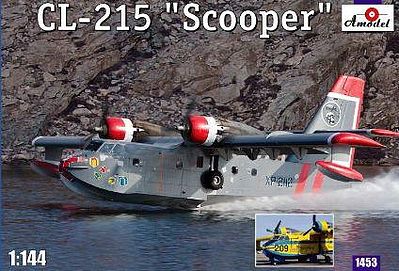 A-Model-From-Russia CL215 Scooper Firefighting Amphibious Aircraft Plastic Model Airplane Kit 1/144 Scale #1453