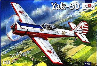 A-Model-From-Russia Yak50 Soviet Fighter Plastic Model Airplane Kit 1/148 Scale #4805