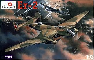 A-Model-From-Russia ER2 USSR Air Force Long Distance Bomber Plastic Model Airplane Kit 1/72 Scale #72109