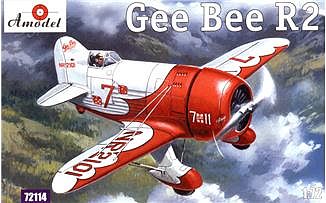 A-Model-From-Russia Gee Bee Super Sportster R2 Aircraft Plastic Model Airplane Kit 1/72 Scale #72114