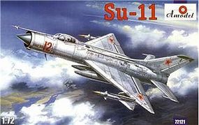 A-Model-From-Russia Su11 Soviet Fighter-Interceptor Plastic Model Airplane Kit 1/72 Scale #72121