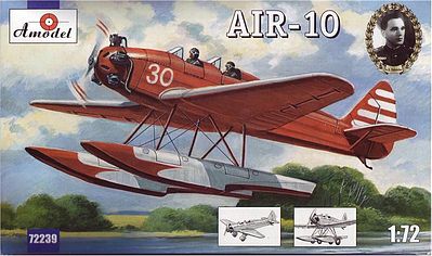 A-Model-From-Russia Yakovlev Air10 WWII Floatplane Plastic Model Airplane Kit 1/72 Scale #72239