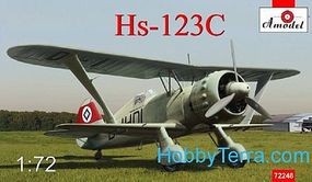 Henschel Hs123C Dive Bomber Plastic Model Airplane Kit 1/72 Scale #72248