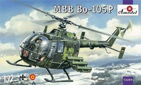 A-Model-From-Russia MBB Bo105P Plastic Model Helicopter Kit 1/72 Scale #72259