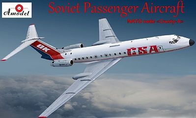 A-Model-From-Russia Tupolev Tu134A CSA Aircraft Plastic Model Airplane Kit 1/72 Scale #72278