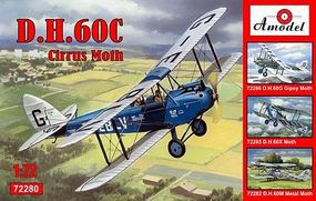 DH60C Cirrus Moth 2-Seater Biplane Plastic Model Airplane Kit 1/72 Scale #72280