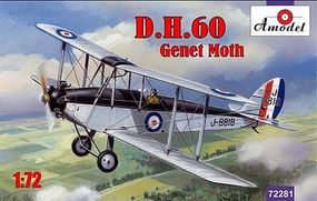 DH60 Genet Moth Biplane Plastic Model Airplane Kit 1/72 Scale #72281