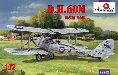 A-Model-From-Russia DH60M Metal Moth 2-Seater Biplane Plastic Model Airplane Kit 1/72 Scale #72282