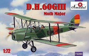 DH60G III Moth Major 2-Seater Biplane Plastic Model Airplane Kit 1/72 Scale #72283