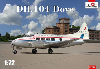 A-Model-From-Russia DH104 Dove Air Charter Passenger Airliner Plastic Model Airplane Kit 1/72 #72294