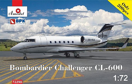 A-Model-From-Russia Bombardier Challenger CL600 Billion Group Jet Plastic Model Airplane Kit 1/72 Scale #72298