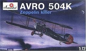 A-Model-From-Russia Avro 504K Zeppelin Killer Single-Seater Fighter Plastic Model Airplane Kit 1/72 #7268 A-Model-From-Russia Avro 504K Zeppelin Killer Single-Seater Fighter Plastic Model Airplane Kit 1/72 #7268