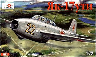 A-Model-From-Russia Yak17 UTI Soviet Fighter Plastic Model Airplane Kit - 1/72 Scale #7282