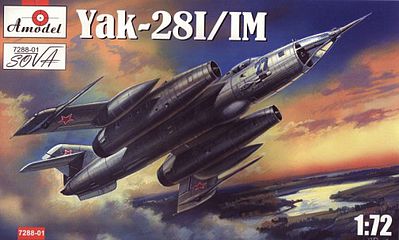 A-Model-From-Russia Yak28I/IM Soviet Interceptor (Re-Issue) Plastic Model Airplane Kit 1/72 Scale #7288