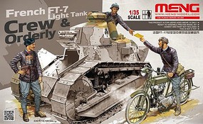 Meng French FT7 Light Tank Crew & Orderly Set Plastic Model Military Vehicle Kit 1/35 #hs5