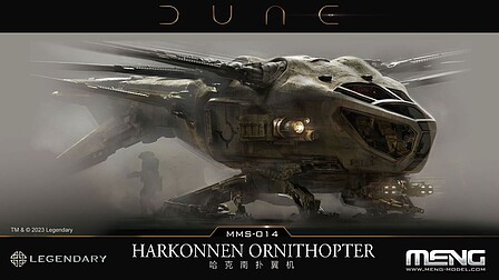 Meng Dune Movie- Harkonnen Ornithopter (7wide, 3.5long)