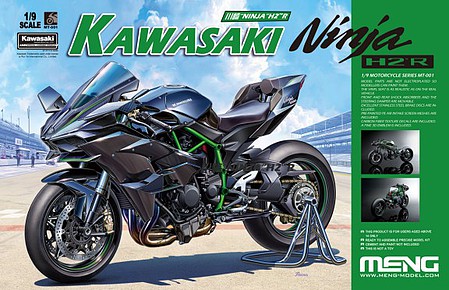 Meng 1/9 Kawasaki Ninji H2R Motorcycle (Snap) (New Tool)