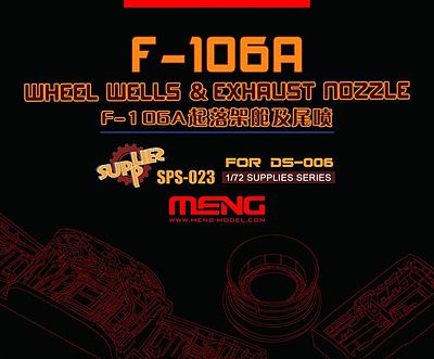 Meng F-106A Wheel Wells & Ex Nozzle Plastic Model Vehicle Accessory 1/72 Scale #sps023