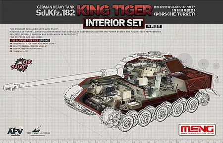 Meng King Tiger SD.KFZ.182 Porsche Interior S Plastic Model Vehicle Acc. Kit 1/35 Scale #sps062