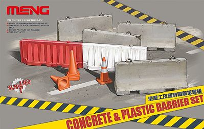 Meng Concrete & Plastic Barrier Set Plastic Model Military Diorama 1/35 Scale #sps12
