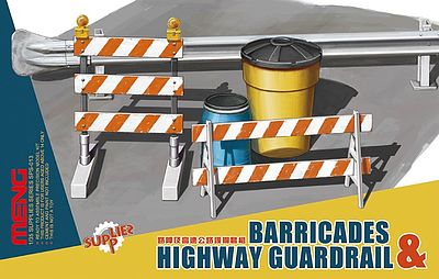 Meng Barricades & Highway Guardrail Set Plastic Model Diorama Accessory 1/35 Scale #sps13