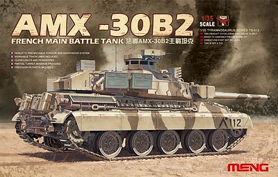 Meng AMX30B2 French Main Battle Tank Plastic Model Military Vehicle Kit 1/35 Scale #ts13