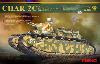 Meng Char 2C French Super Heavy Tank Plastic Model Tank Kit 1/35 Scale #ts9
