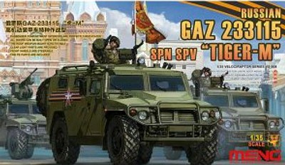 Meng GAZ233115 Tiger-M SPN SPV Russian Plastic Model Military Vehicle Kit 1/35 Scale #vs8