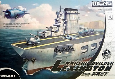 Meng Warshp Builder Lexington Plastic Model Military Ship Kit #wb001