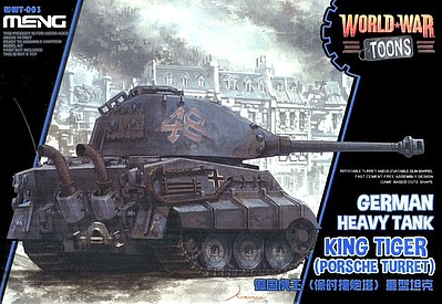Meng German Toon Tank King Tiger Plastic Model Military Vehicle Kit No Scale #wwt003