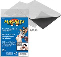 Magnet-Source 4'' x 6'' Flexible Magnetic Sheets w/Adhesive (2) Magnet-Source 4'' x 6'' Flexible Magnetic Sheets w/Adhesive (2)