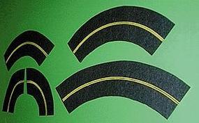 Mini-Hwy 6' Curved Roadway Yellow Centerline Model Railroad Road Accessory N Scale #103 Mini-Hwy 6' Curved Roadway Yellow Centerline Model Railroad Road Accessory N Scale #103