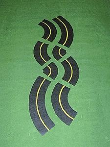 Mini-Hwy Roadway Curved 6 Model Railroad Road Accessory HO Scale #203