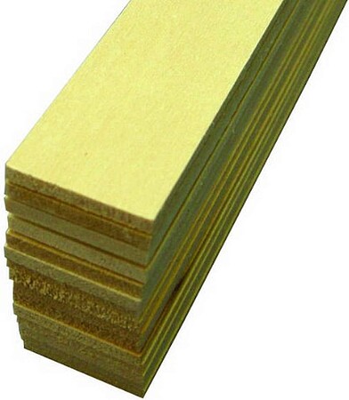 Midwest 4306 Basswood Sheets, 1/4 x 3 x 24-Inch