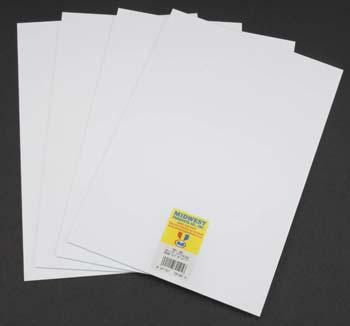 Midwest .040 WHITE STYRENE (4PCS)