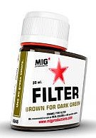 MIG Enamel Brown Filter for Dark Green 35ml Bottle (Re-Issue)