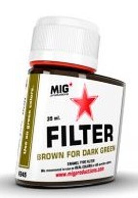MIG Enamel Brown Filter for Dark Green 35ml Bottle (Re-Issue) MIG Enamel Brown Filter for Dark Green 35ml Bottle (Re-Issue)