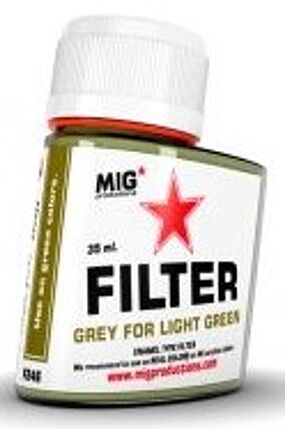 MIG Enamel Grey Filter for Light Green 35ml Bottle (Re-Issue) MIG Enamel Grey Filter for Light Green 35ml Bottle (Re-Issue)